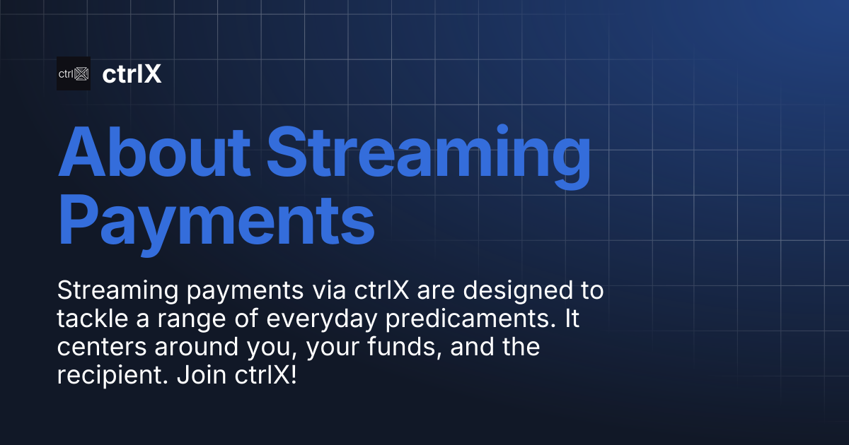 About Streaming Payments | ctrlX